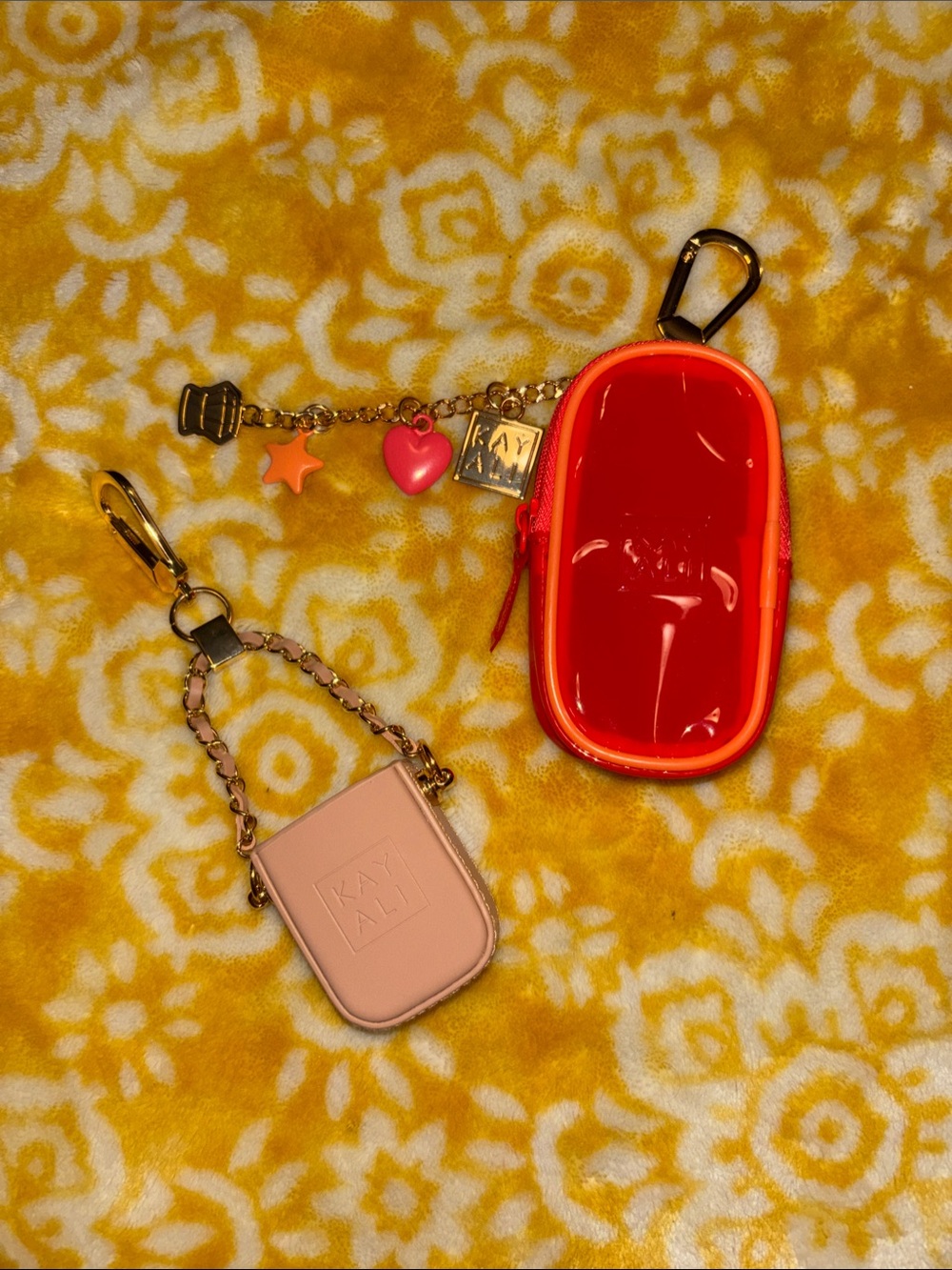 KAYALI Limited Edition Red Key Pouch, Blush Leather